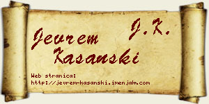 Jevrem Kašanski vizit kartica